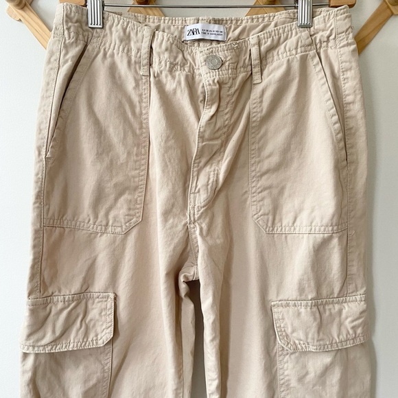 Zara Tan Cargo Pants - Picture 2 of 3